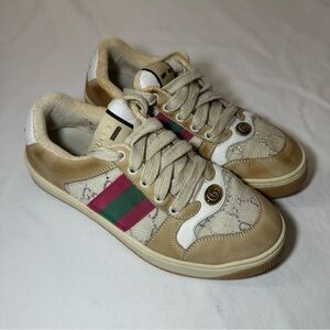 Authentic Gucci Screener Sneakers Size 38